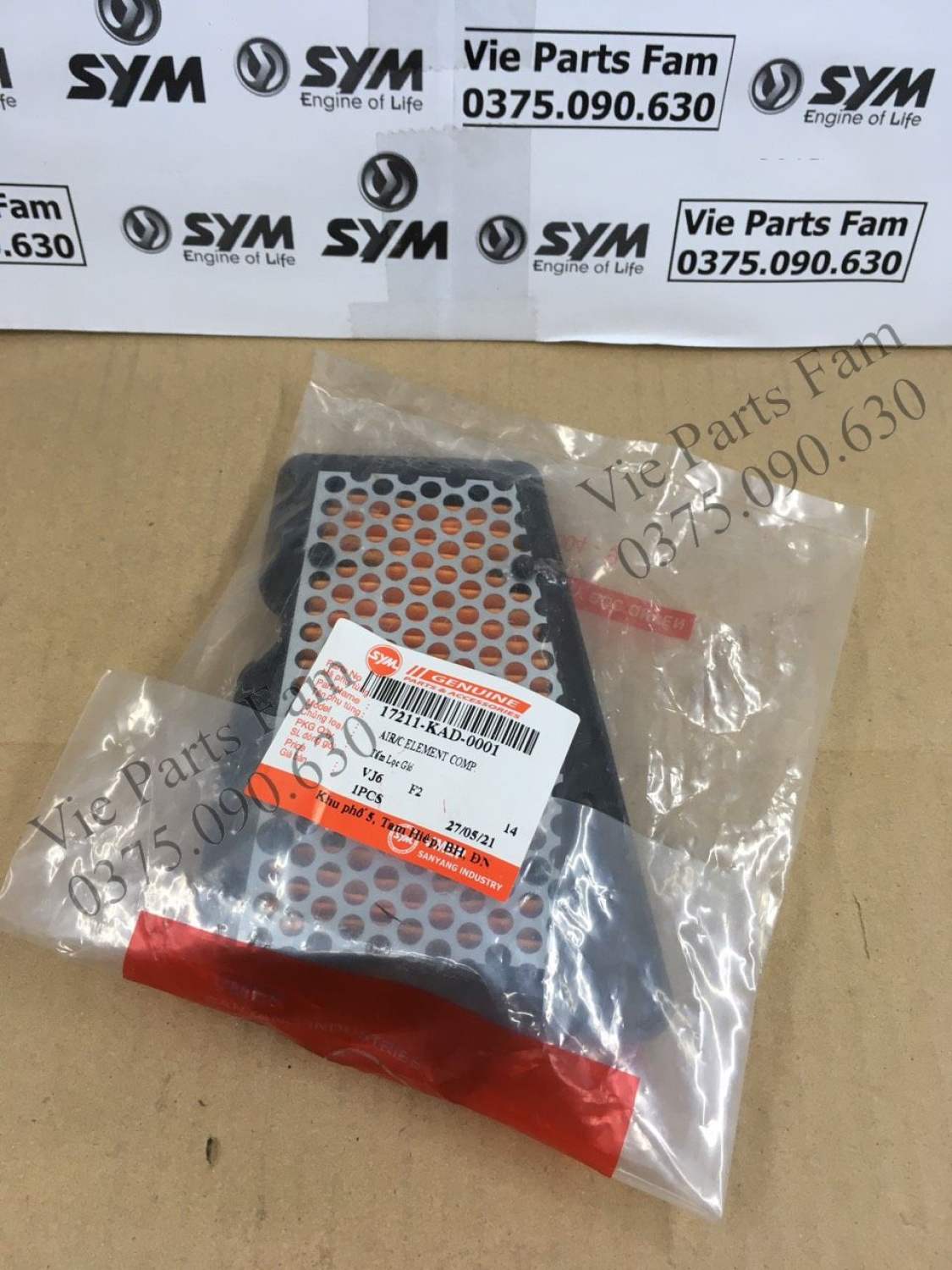 Lọc gió xe máy Shark Mini SYM, hàng din SYM mới 100%