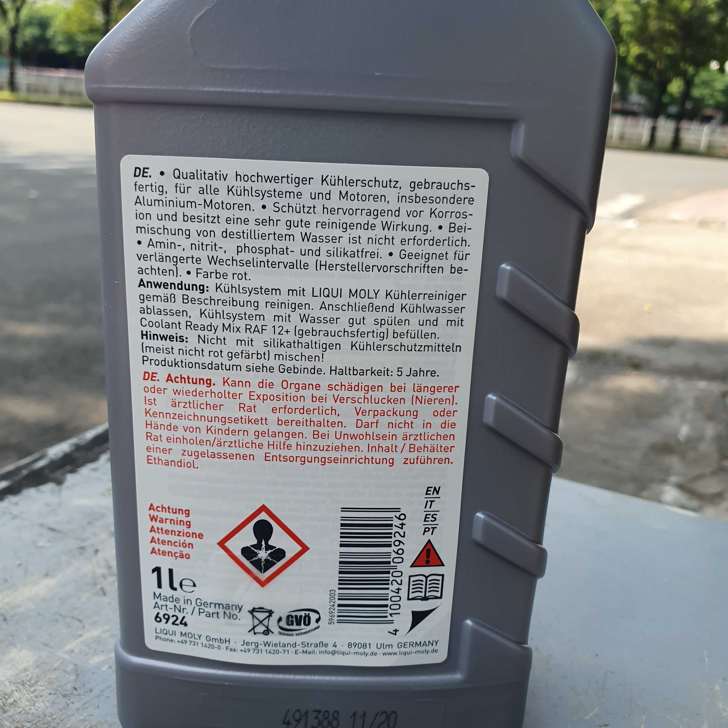 NƯỚC LÀM MÁT ĐỎ LIQUI MOLY (PHA SẴN) - 6924
