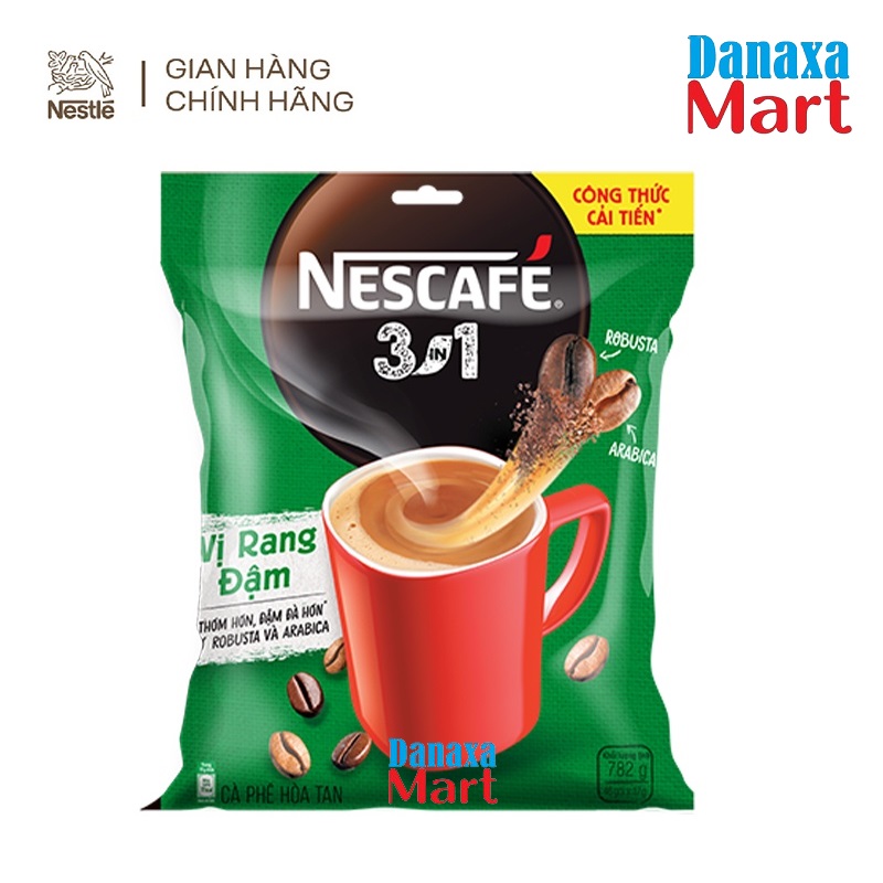 Combo 2 Bịch Cà Phê Hòa Tan Nescafé 3in1 vị Rang Đậm Và vị Cà Phê Sữa Đá