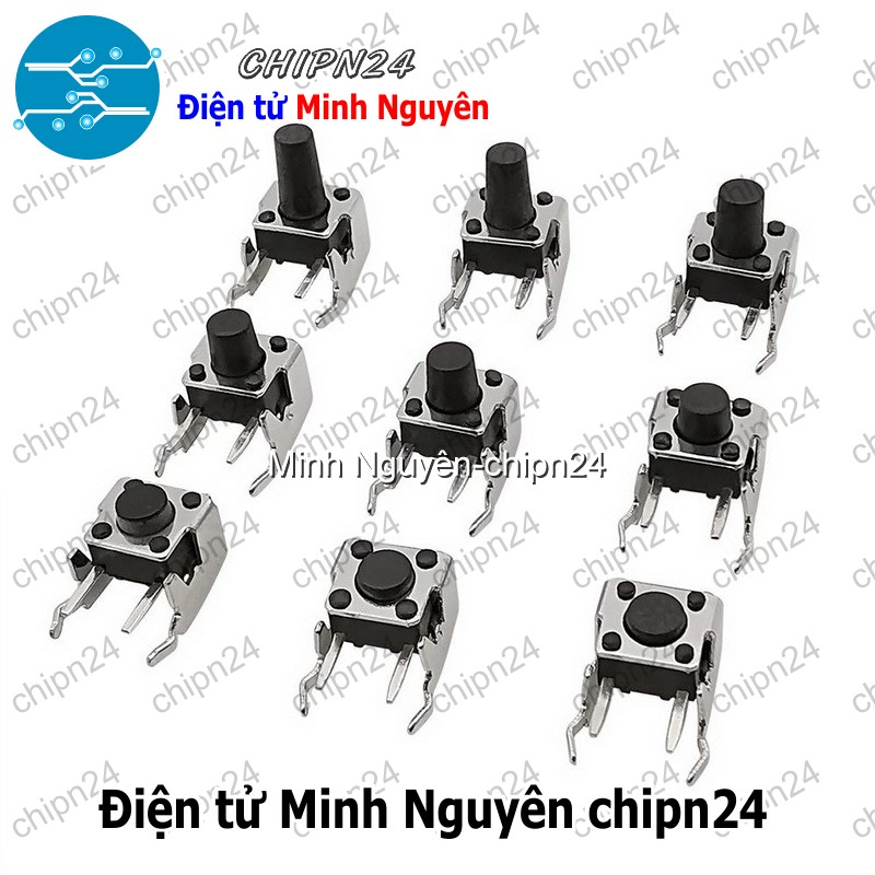 [10 cái] (F64-65) Nút nhấn 4 chân vuông cong 6x6 (6*6*5/6/7/8/9/10/12/13/4.3/15/17) - [Chọn Loại] - HHH.00218