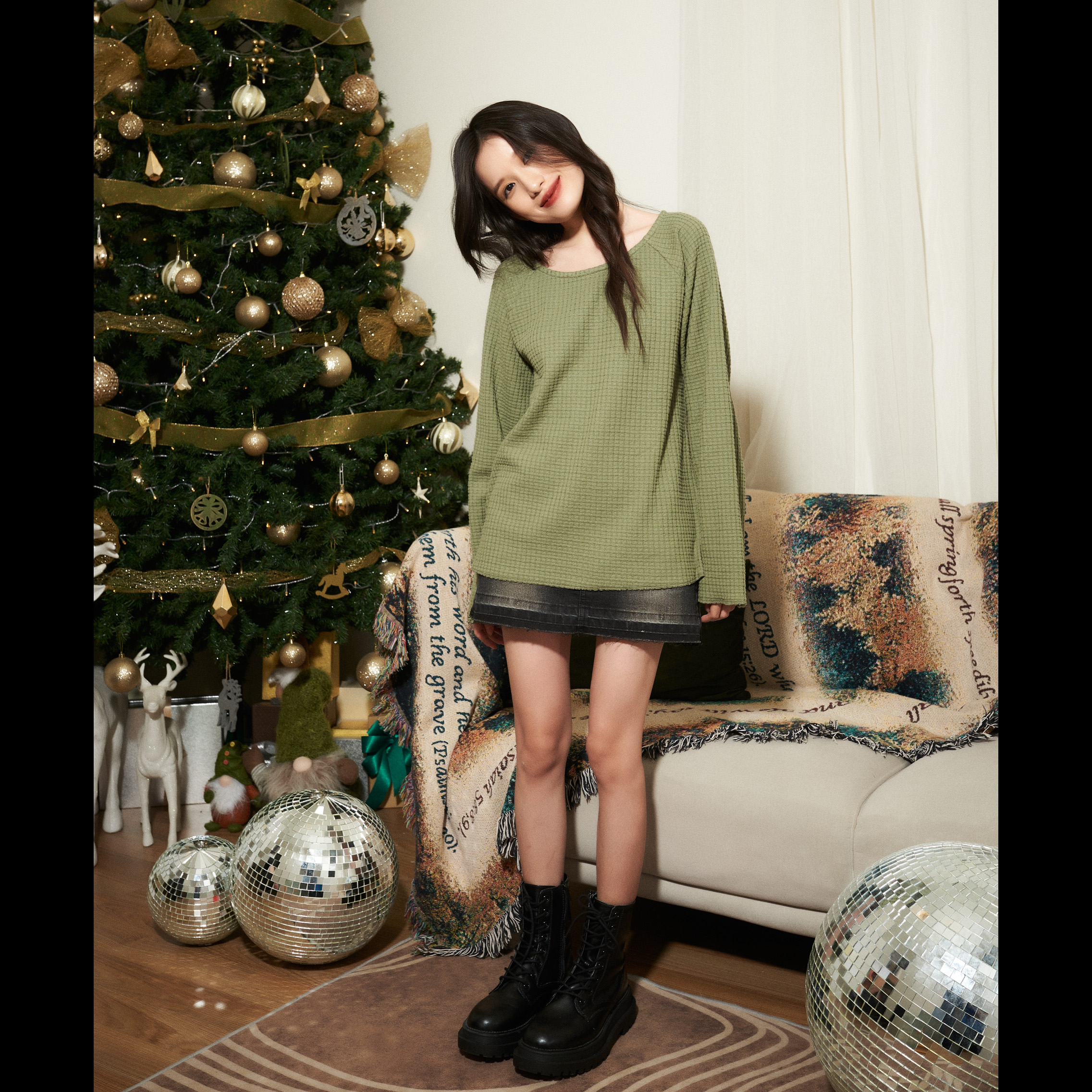 Áo Swearer Nữ Tay Dài PRADIES Knit (Dày)