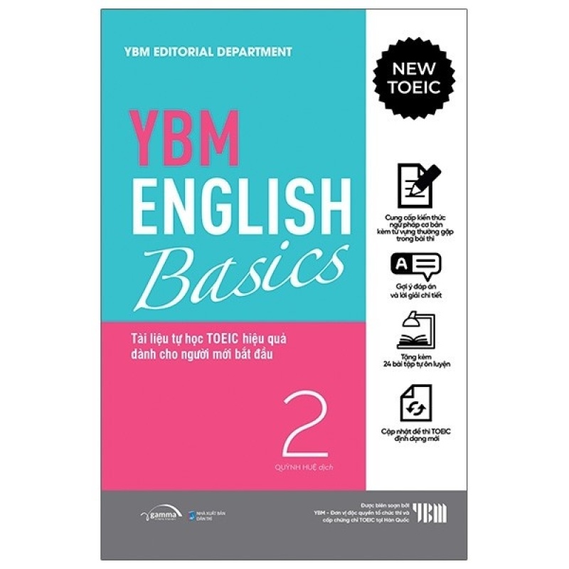 nguyetlinhbook - YBM English Basic 2: Tài Liệu Tự Học TOEIC Hiệ Quả Dành Cho Người Mới Bắt Đầu