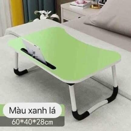 Bàn học gấp gọn, có khay để IPAD, 60x40x28cm. Mặt gỗ MDF chân kim loại có đế cao su.