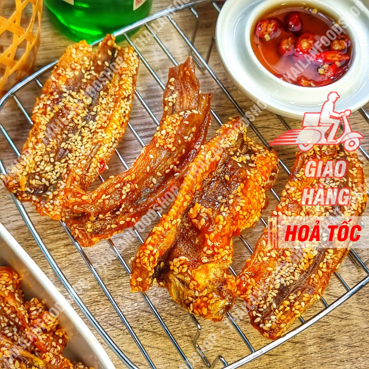 Khô Cá Khoai Sate Mè Ram Giòn - Lon 250gr