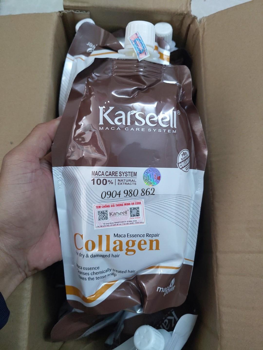 Kem ủ tóc karseell maca collagen siêu mượt tóc italy 500ml