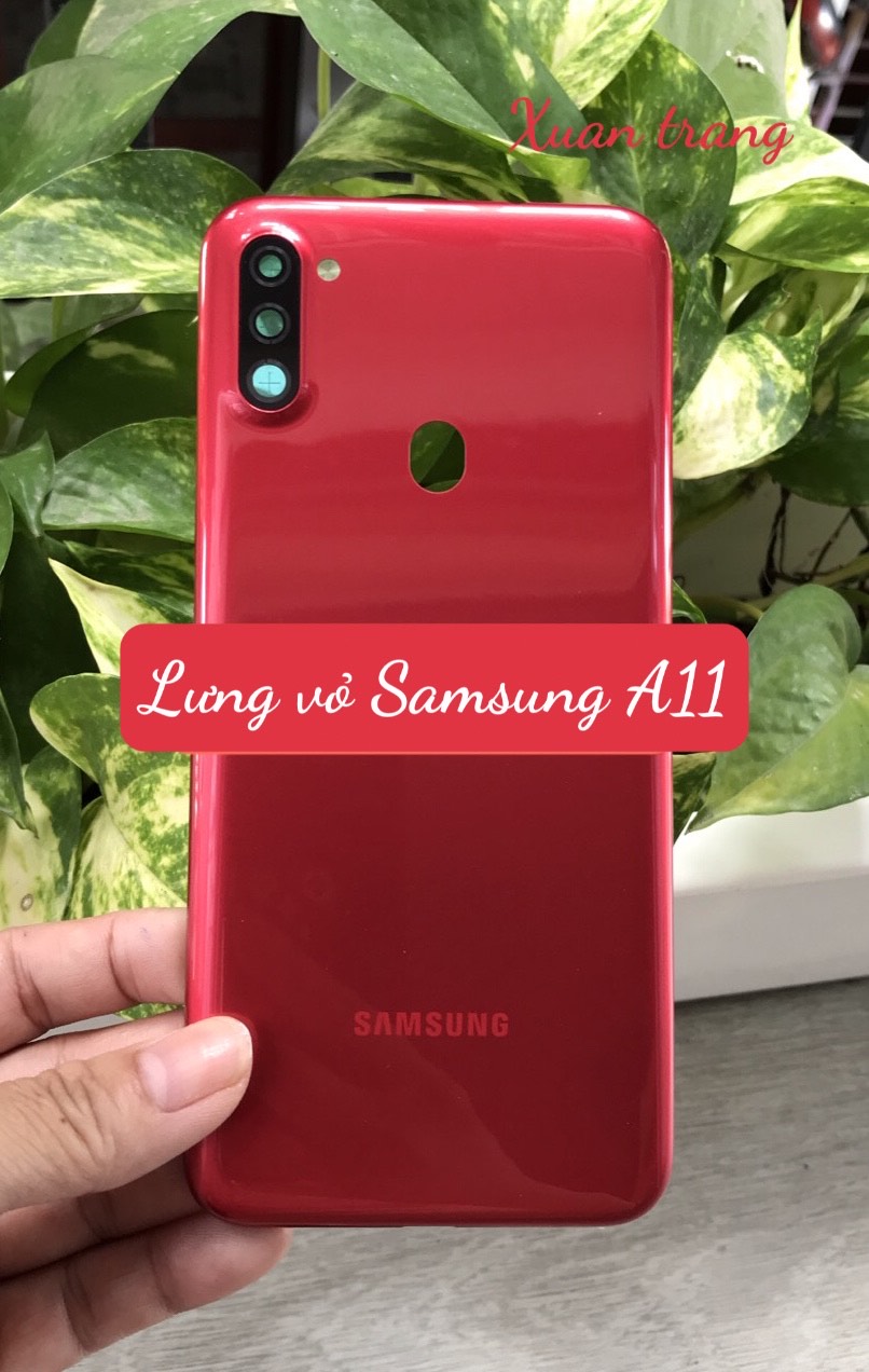 Nắp Lưng Vỏ samsung A11 ( gồm lưng,phím bấm, kính camera)