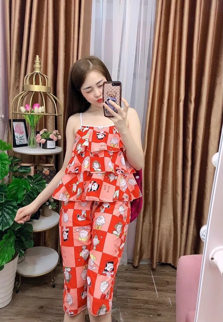 Set lửng nữ vải kate thái thoáng mát dưới 58kg