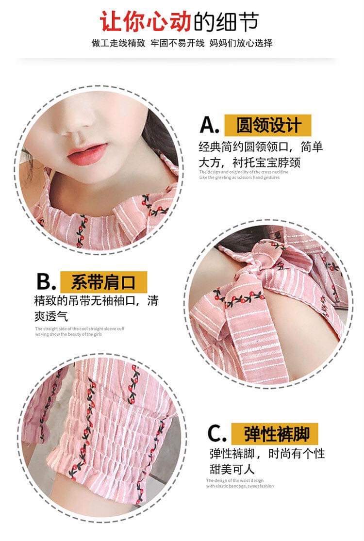 Bộ đồ hở vai thắt nơ dễ thương cho bé gái