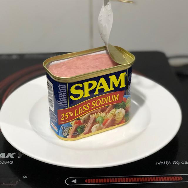 Thịt hộp SPAM ít mặn của Mỹ 340g