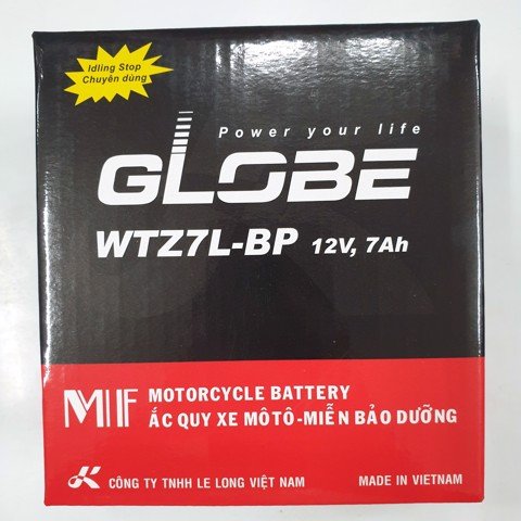 Bình ắc quy GLOBE WTZ7L-BP 12V-7Ah