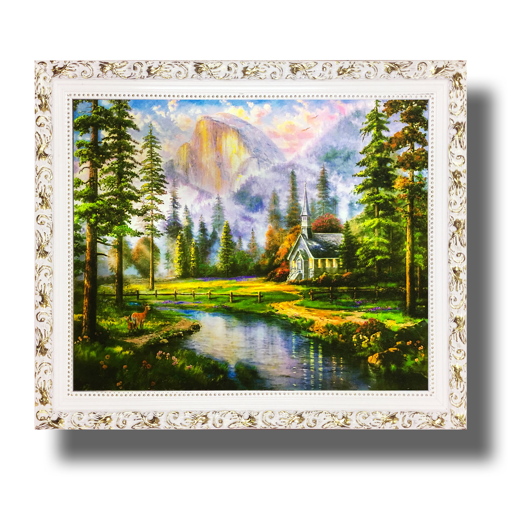 Tranh treo tường - Sơn Thủy Hữu Tình - Tranh Minh Hiền (KHUNG GỖ - 40 x 50cm)