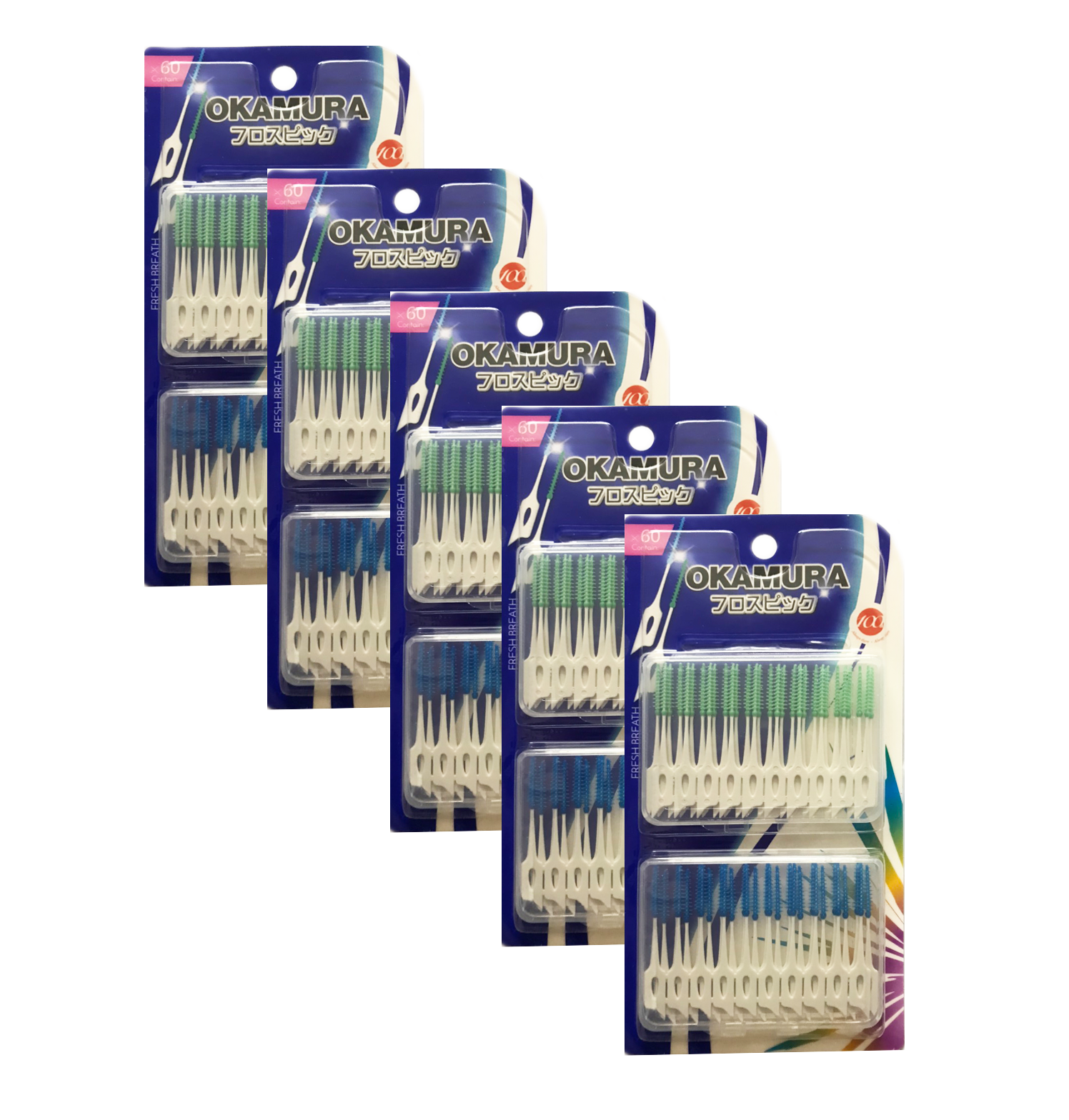 Combo 5 Vĩ Tăm Silicon Siêu Mềm Okamura