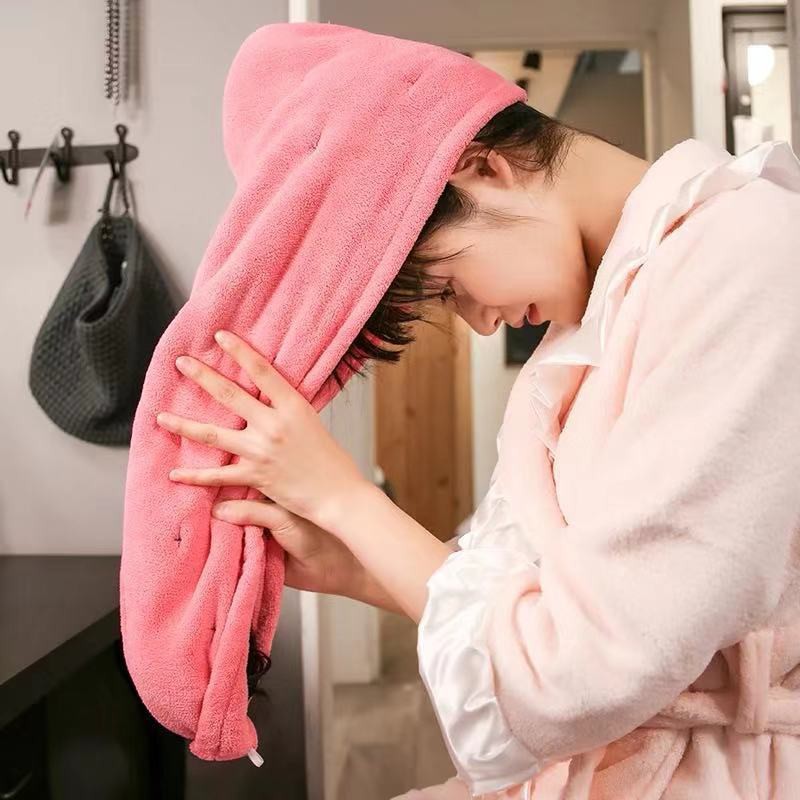 Khăn quấn ủ tóc hoa cúc lau khô siêu tốc siêu thấm hút