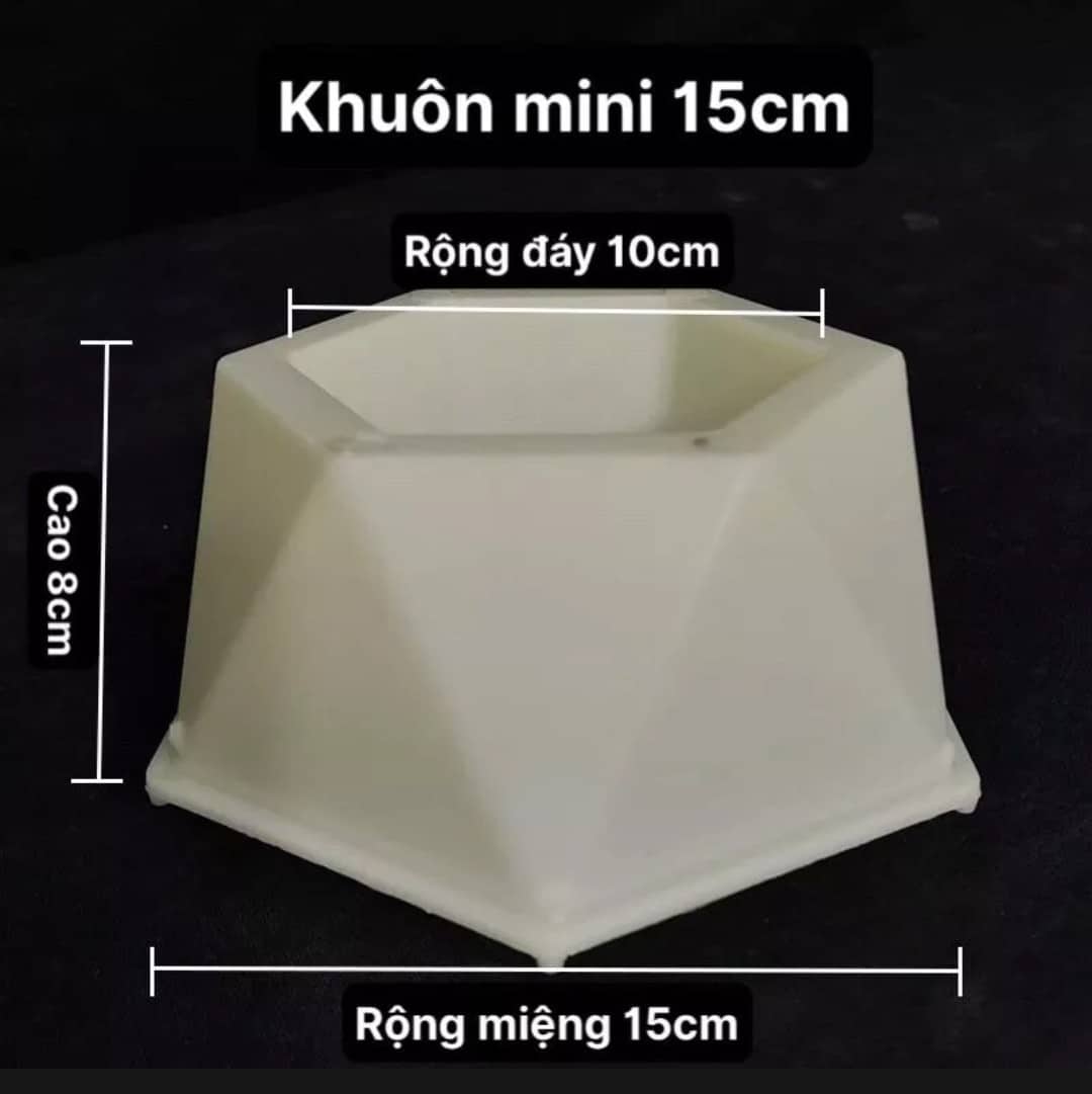 Khuôn chậu mini trồng sen đá nhựa ABS