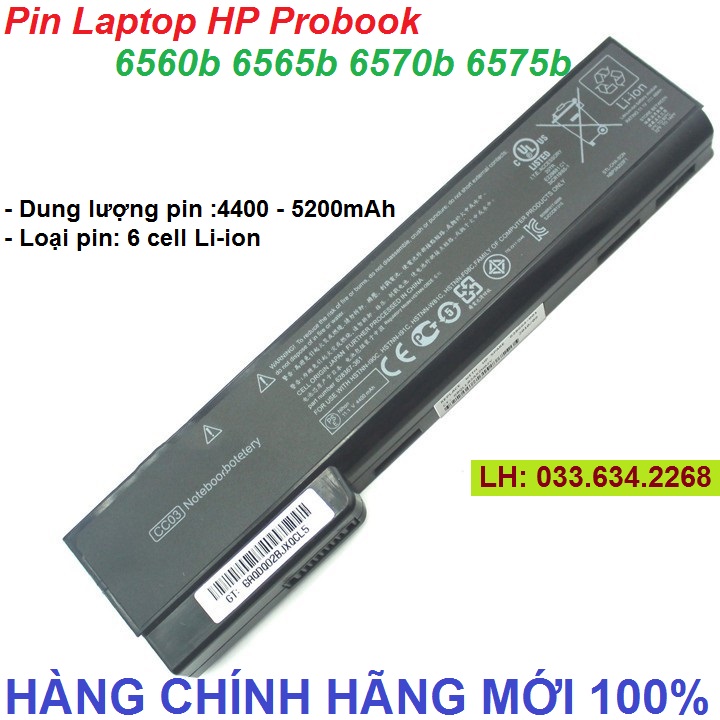 Pin laptop hp probook 6560b 6565b 6570b 6575b - pin laptop hp probook 6560b