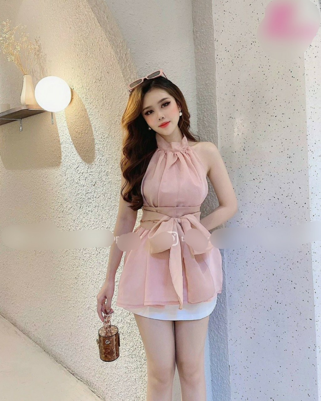 ÁO VOAN KIẾNG MỀM THẮT NƠ EO DẠNG YẾM DỄ MẶC