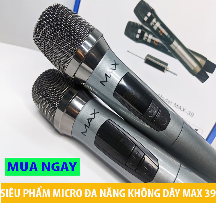 [HCM][ COMBO TRỌN BỘ ] Micro Hát Karaoke Ya.ma.ha Không Dây Đa Năng Cao Cấp Max 39 Uhf 2 MicÂm Thanh Tuyệt Đỉnh Dàn Hát Karaoke Gia ĐìnhTay Cầm Hợp KimChắc Chắn  Âm Thanh Chắc KhỏeDễ Sử Dụng Dễ Lắp ĐặtĐẳng Cấp Sang Trọ