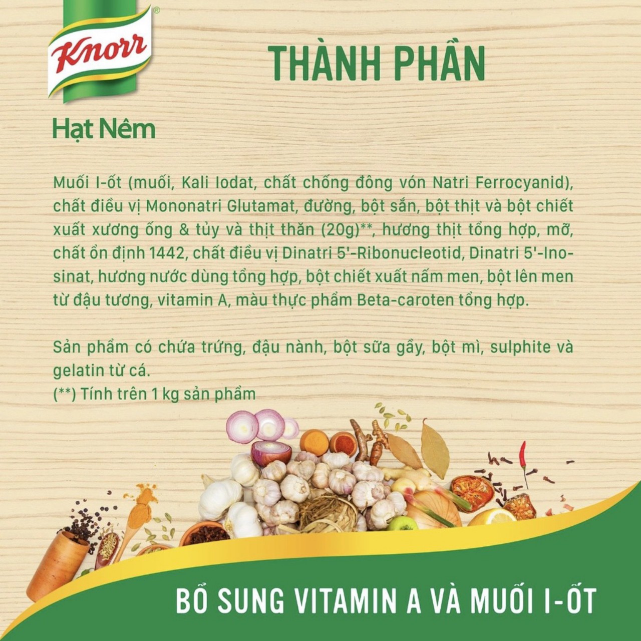 hoàn tiền 15%[DATE 12/2024][HỎA TỐC] Hạt Nêm Knorr Thịt Thăn, Xương Ống và Tủy Bổ Sung Vitamin A 1.8Kg