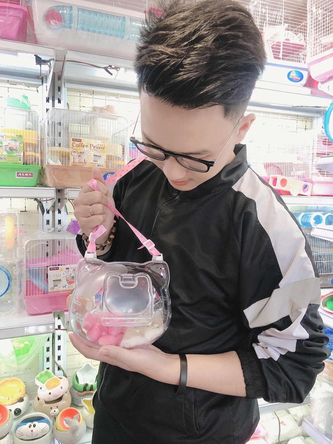 Lồng Vận Chuyển Hamster - Lồng Xách Tay Kitty Cho Hamster - 2 Size - [Nông Trại Thú Cưng]