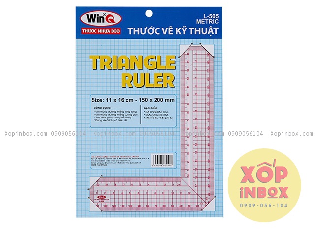 Thước L vẽ kỹ thuật Triangle Ruler L505