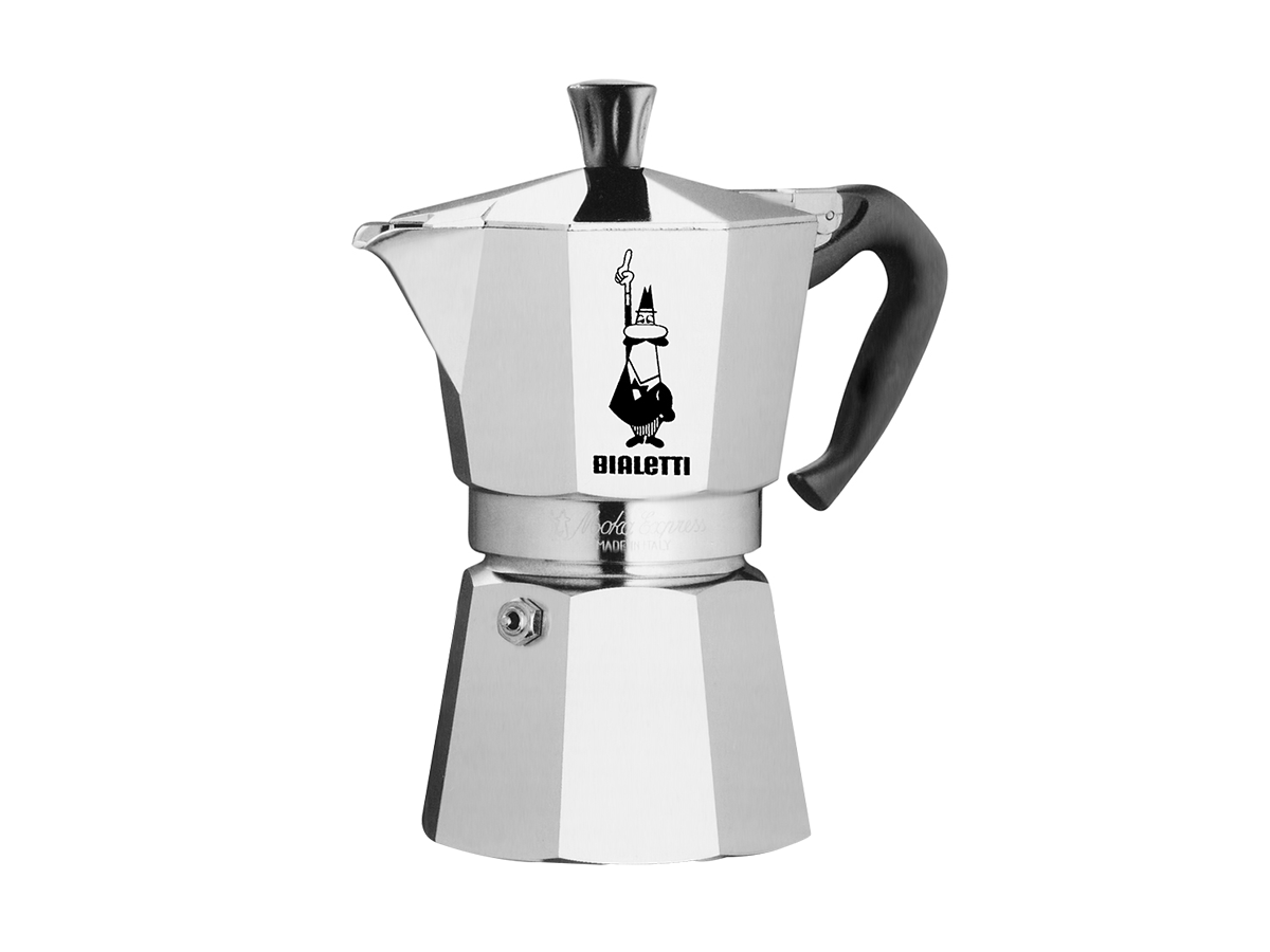 Ấm pha cà phê Bialetti Moka Express (2-6) cup, màu bạc
