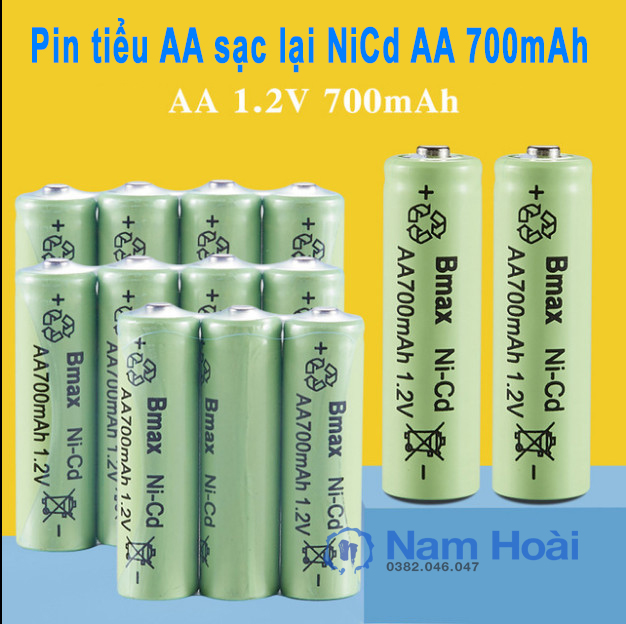 Pin sạc bmax aa/aaa ni-mh 700 mah 1,2v -1.5v