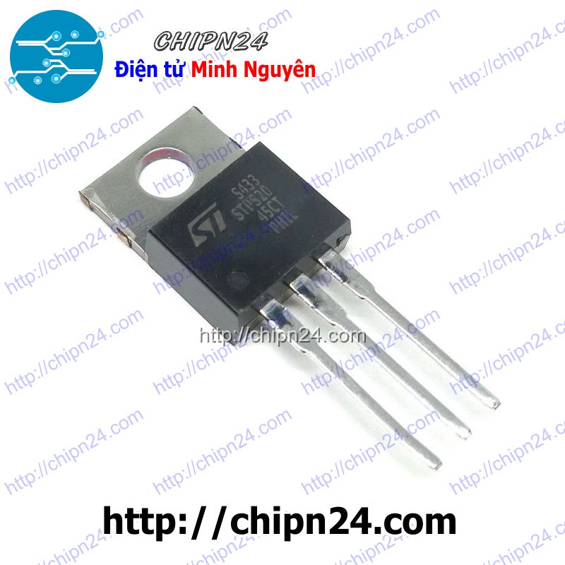 [1 con] (DIP) Diode STPS2045CT TO-220 20A 45V (STPS2045 STPS 2045 2045CT) [Diode Schottky]