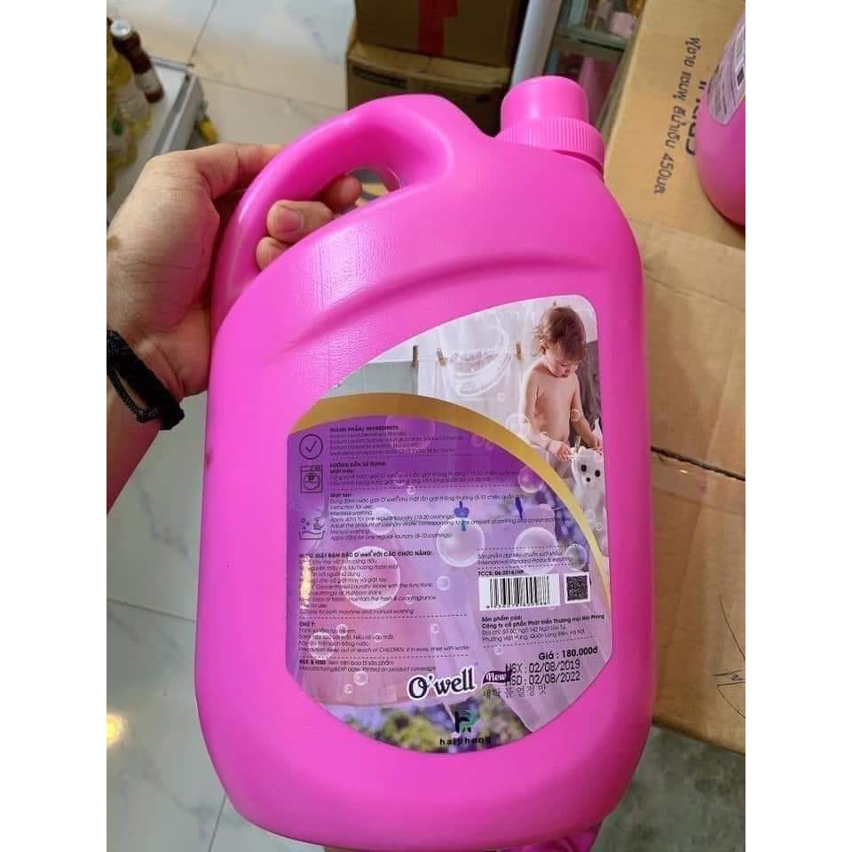 Thùng 4 chai nước giặt Owell mỗi chai 3.5 lít cực thơm.