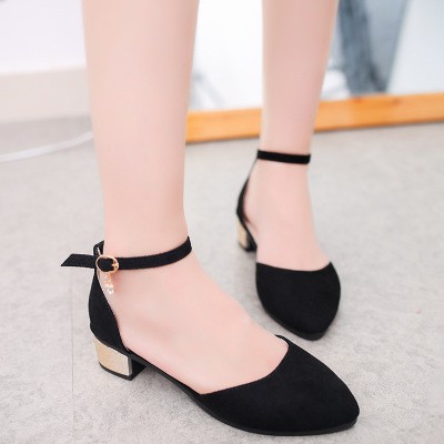 Giày Cao Gót Nữ Trẻ Trung Đế Thấp 3Cm