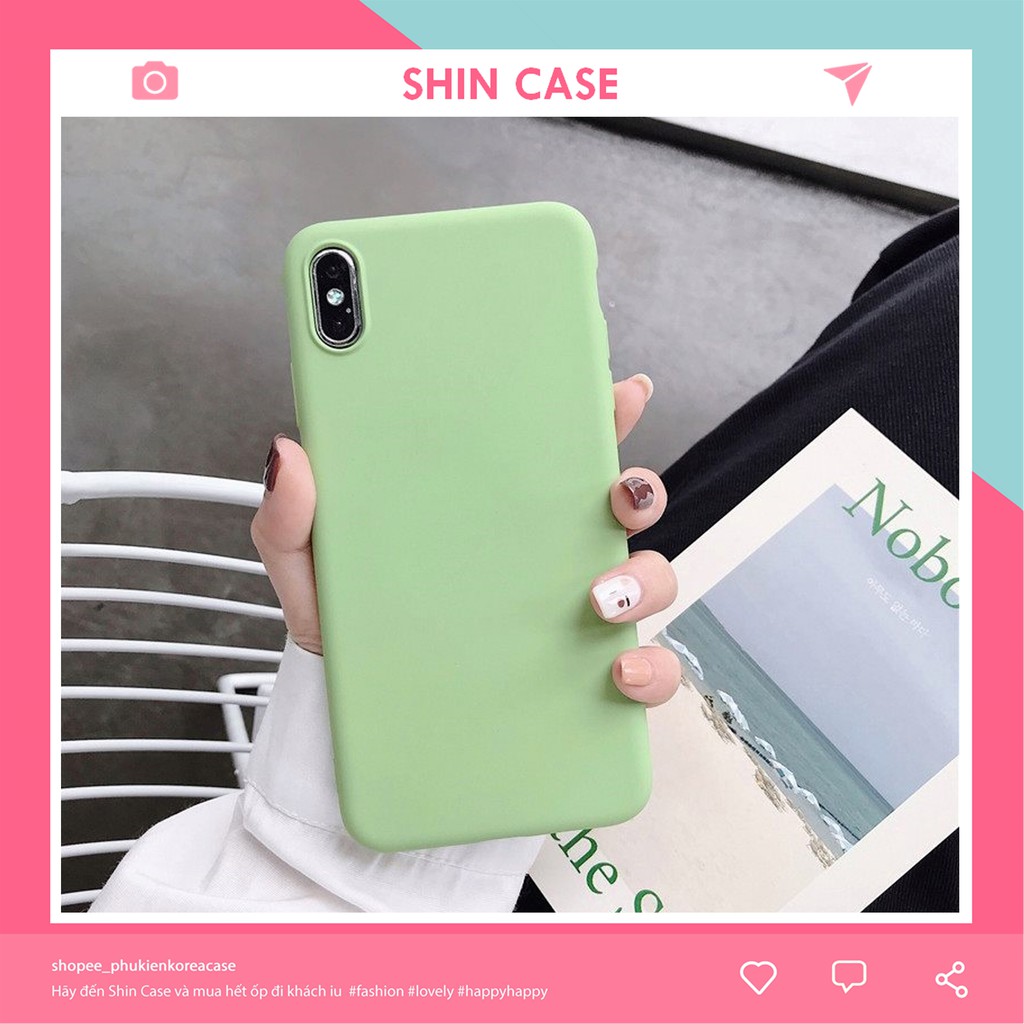 Ốp lưng trơn dẻo Xanh matcha - Chất dày mịn Cho Iphone