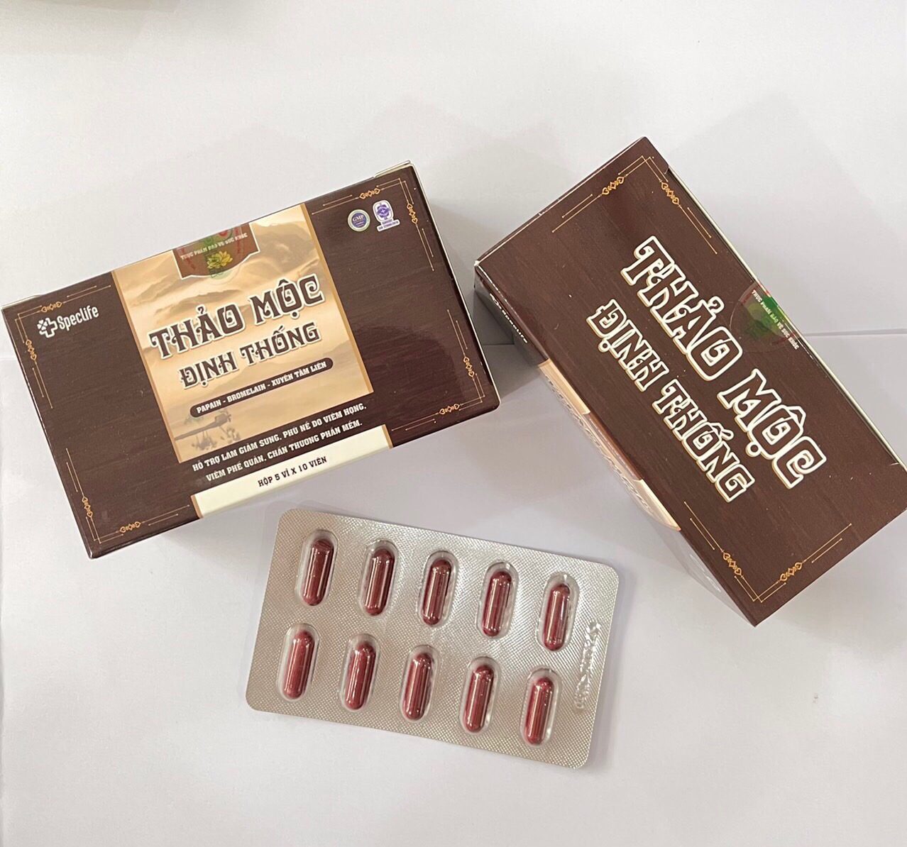 [HCM]Thảo Mộc Định Thống (XUYÊN TÂM LIÊN Bromelain papain) - 50 viên