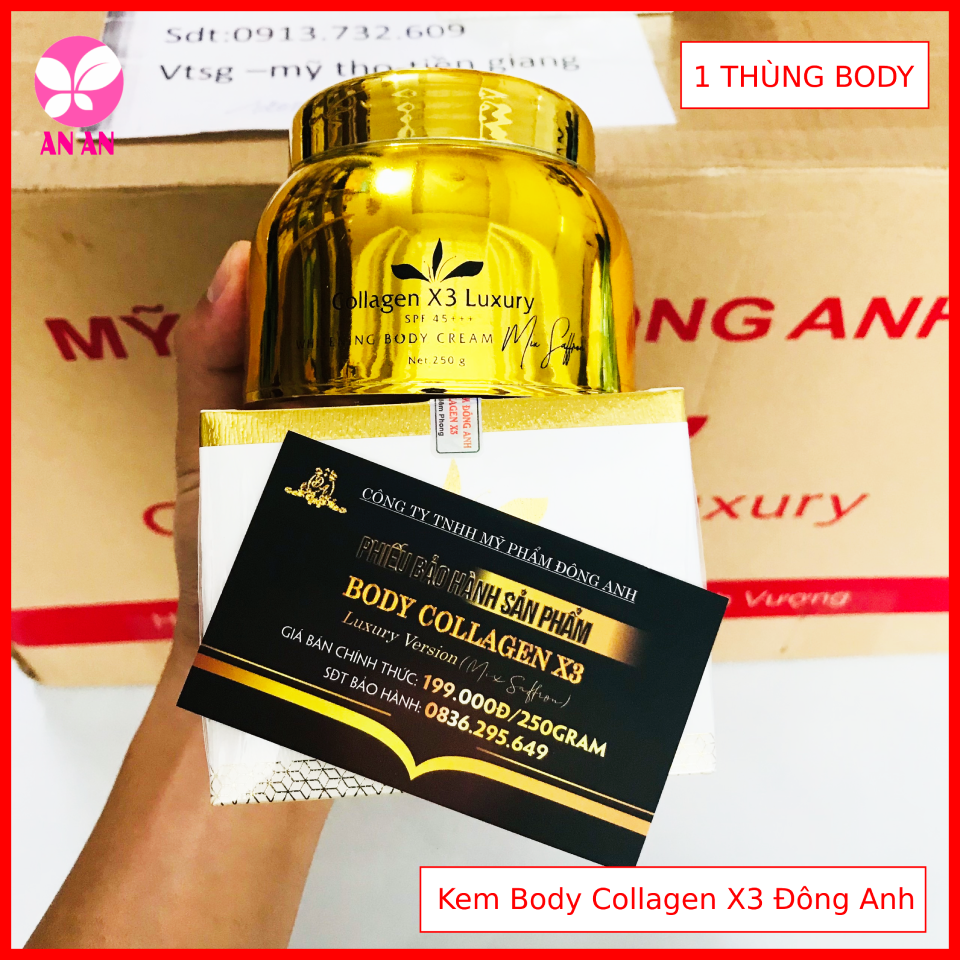 Kem Body Collagen X3 Luxury Đông Anh Chính hãng - Kèm Phiếu bảo hành