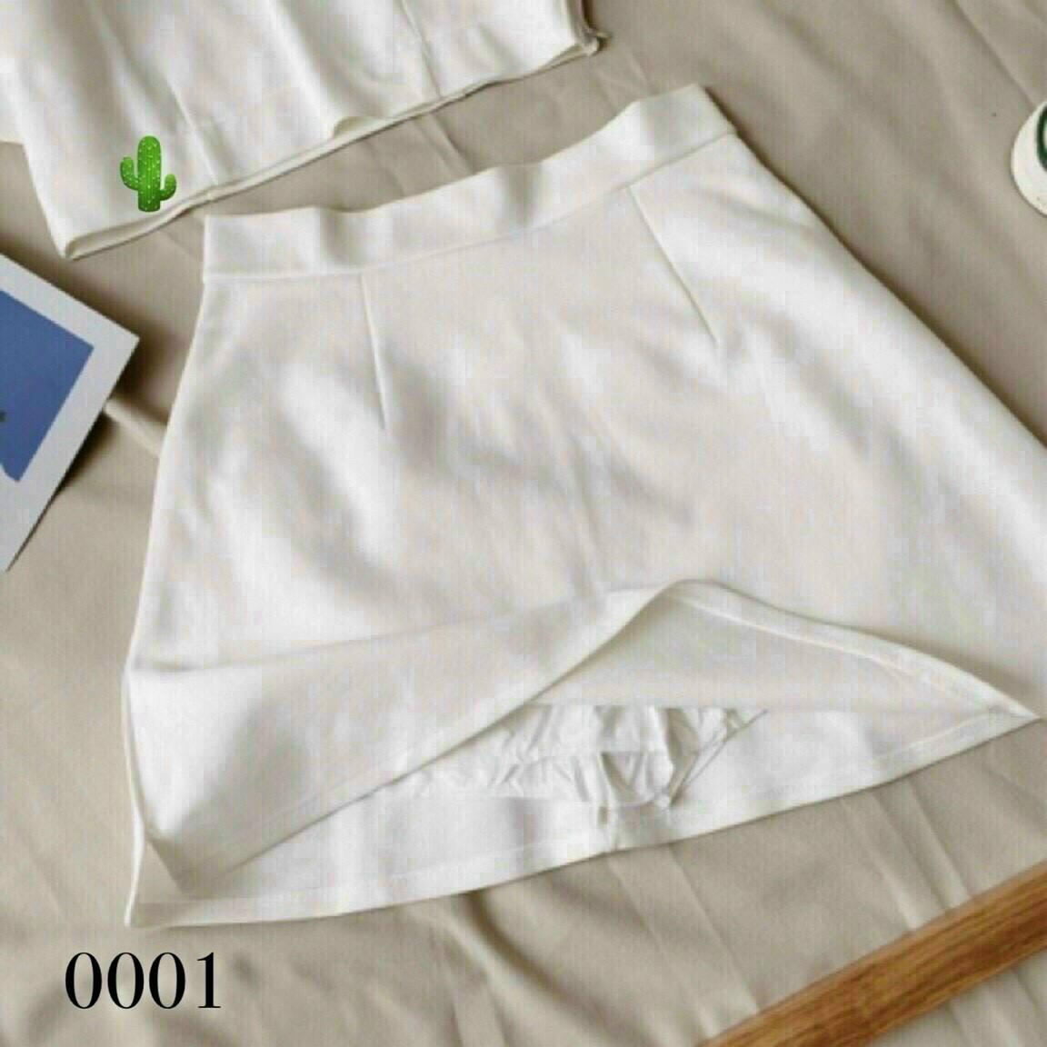 Sét polo thêu gấu ( chân váy có lót trong)