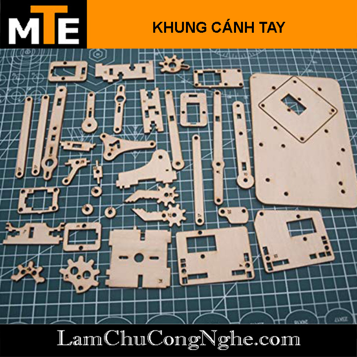Cánh tay robot DIY Me-Arm tự ráp: khung + servo +  module joystick + ốc vít