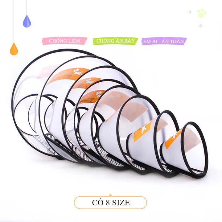 Vòng chống liếm cho chó mèo đầy đủ size