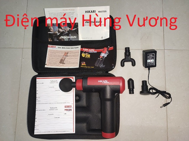 Máy massage toàn thân, mát xa cầm tay dùng pin, mát xa rung HiKaRi 5300 cao cấp, động cơ từ dây đồng chịu nhiệt, mát xa chuyên nghiệp dành cho gymer, dân thể thao, người già, văn phòng ...