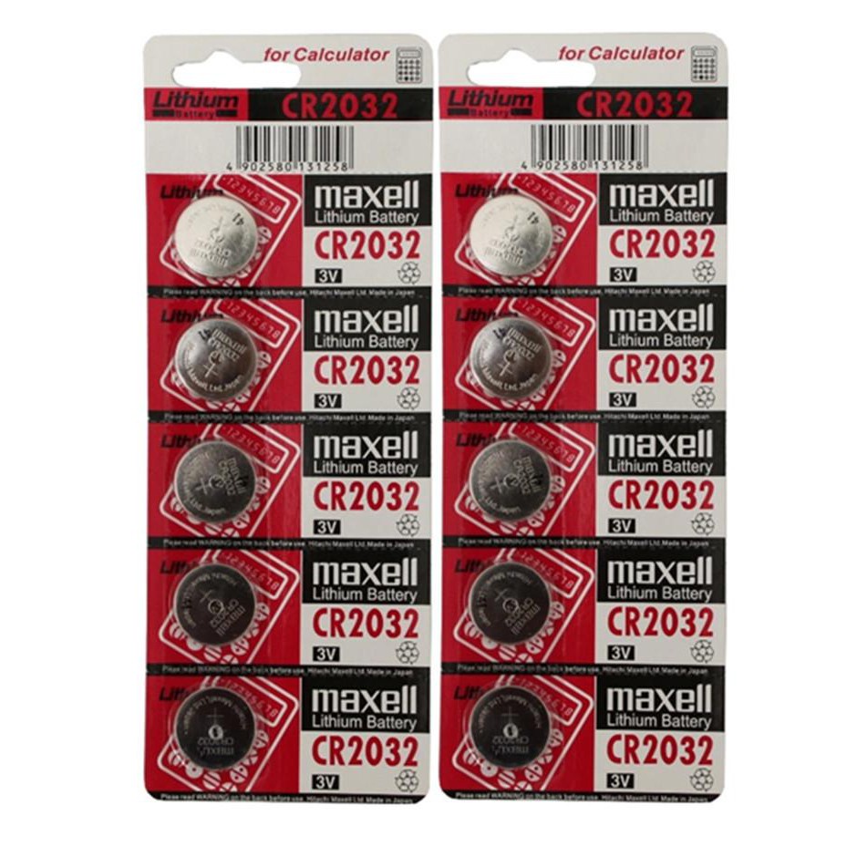 Vỉ 5 viên pin nút MAXELL CR2032 Lithium 3V