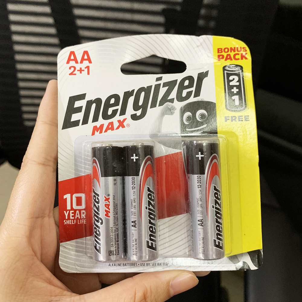 Pin AA Energizer Alkaline Max - Pin Tiểu E91 Vỉ 3 Viên