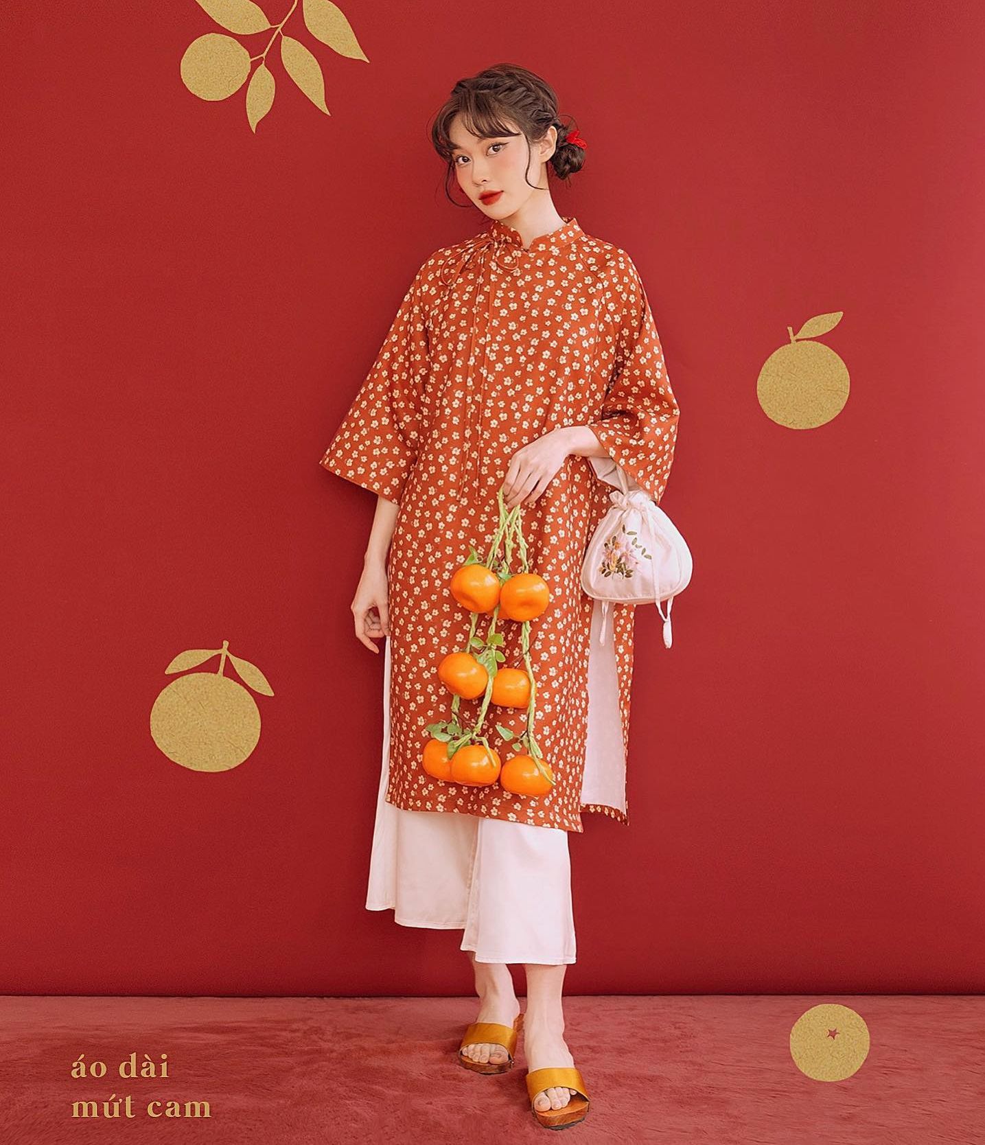 Set áo dài (kèm quần) Naked by V - Mứt Tết