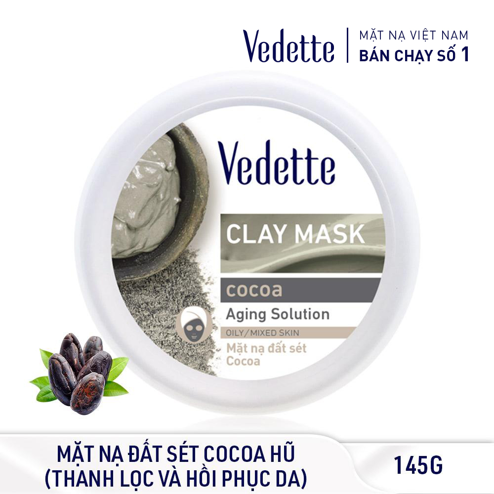 Mặt Nạ Đất Sét Bùn 145g VEDETTE - THANH LỌC & HỒI PHỤC DA (TPM159)