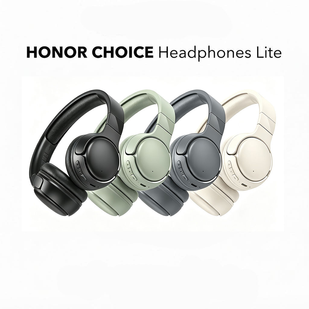 Tai nghe chụp tai không dây Bluetooth HONOR CHOICE Headphones Lite, Driver lớn 40mm, Thời gian phát nhạc lên đến 82 giờ, Khử ồn cuộc gọi AI, Tai nghe over-ear