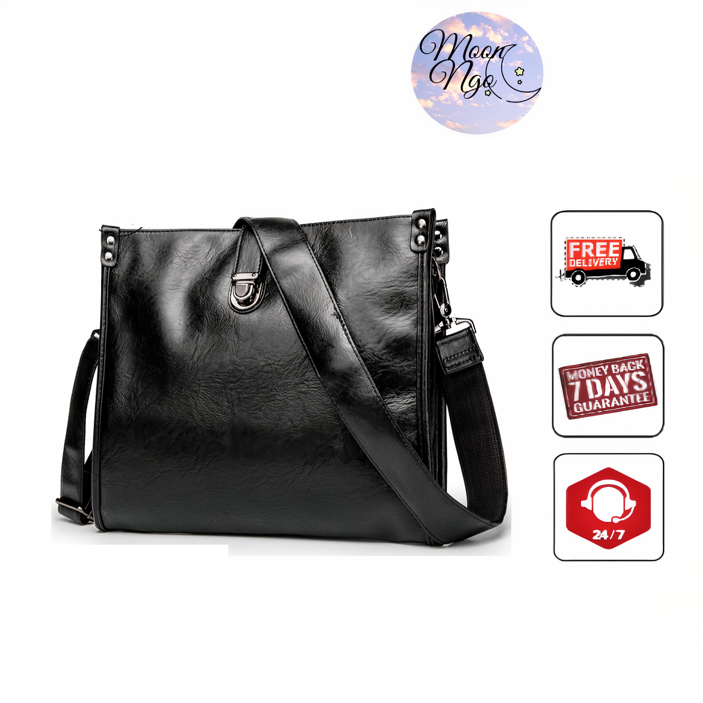 Túi đeo chéo nam nữ phong cách hàn quốc 🌟 freeship 🌟 túi da đeo chéo nam nữ thời trang chất da mềm dày dặn cao cấp
