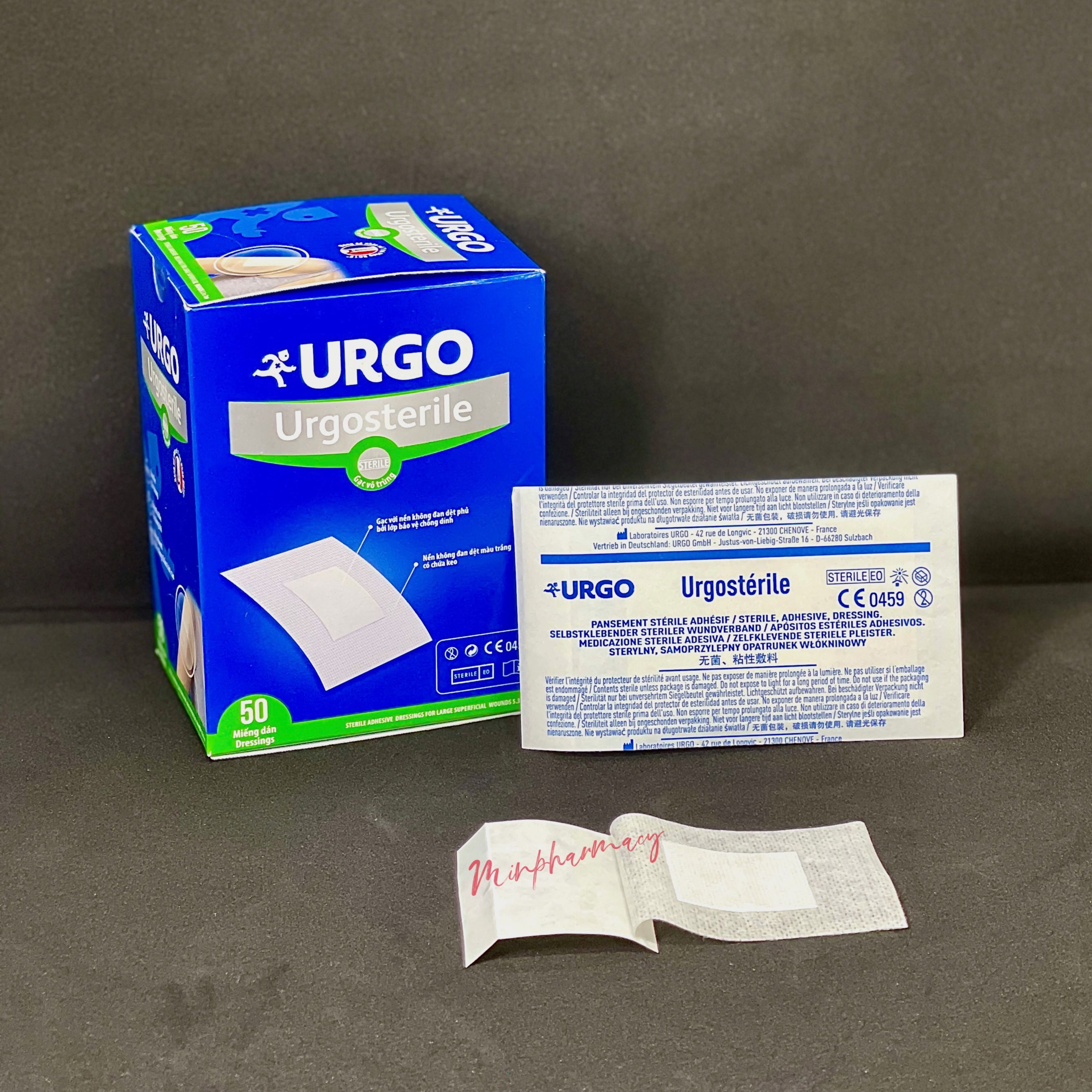 Băng Dán Có Gạc Miếng lớn URGOSTERILE 10cm x 7cm - Minpharmacy