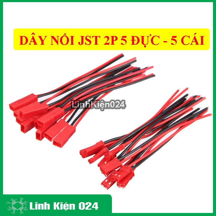Dây nối jst-2p đỏ