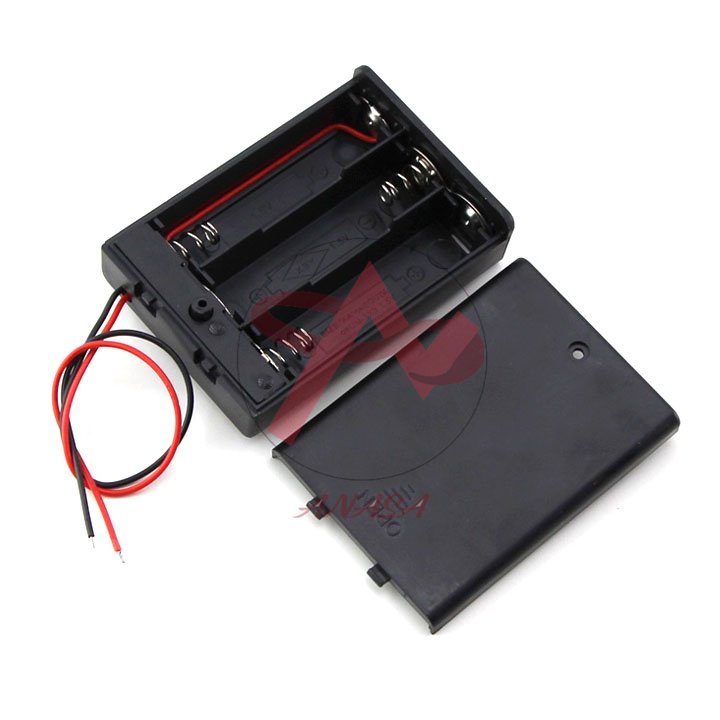 Đế Pin AA Có Nắp - Đế Pin Con Thỏ AA 1,5V (Đấu Nối Tiếp)