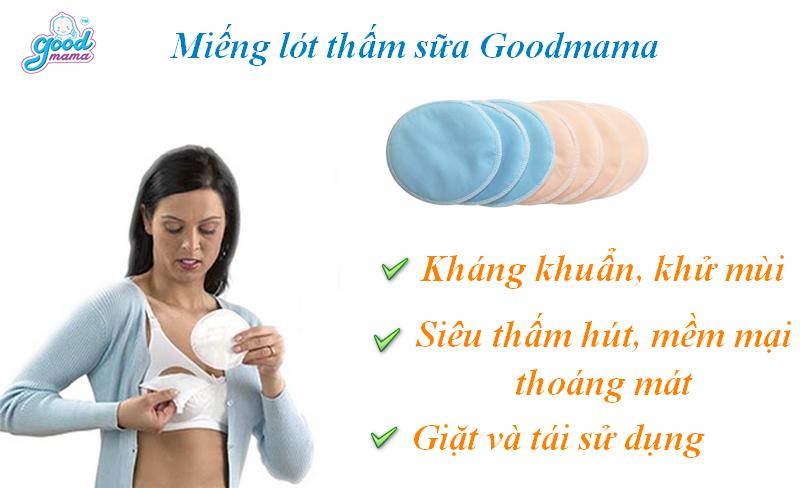 Miếng lót thấm sữa giặt được Goodmama