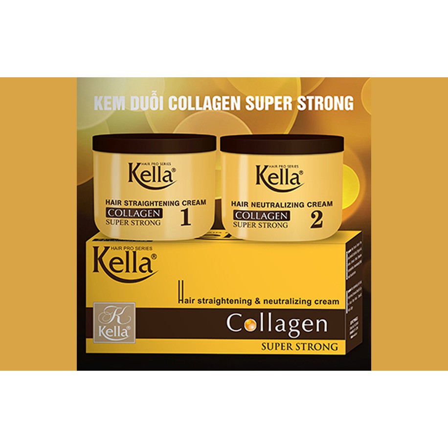 CẶP  KEM DUỖI ÉP TÓC KELLA COLLAGEN SUPER STRONG