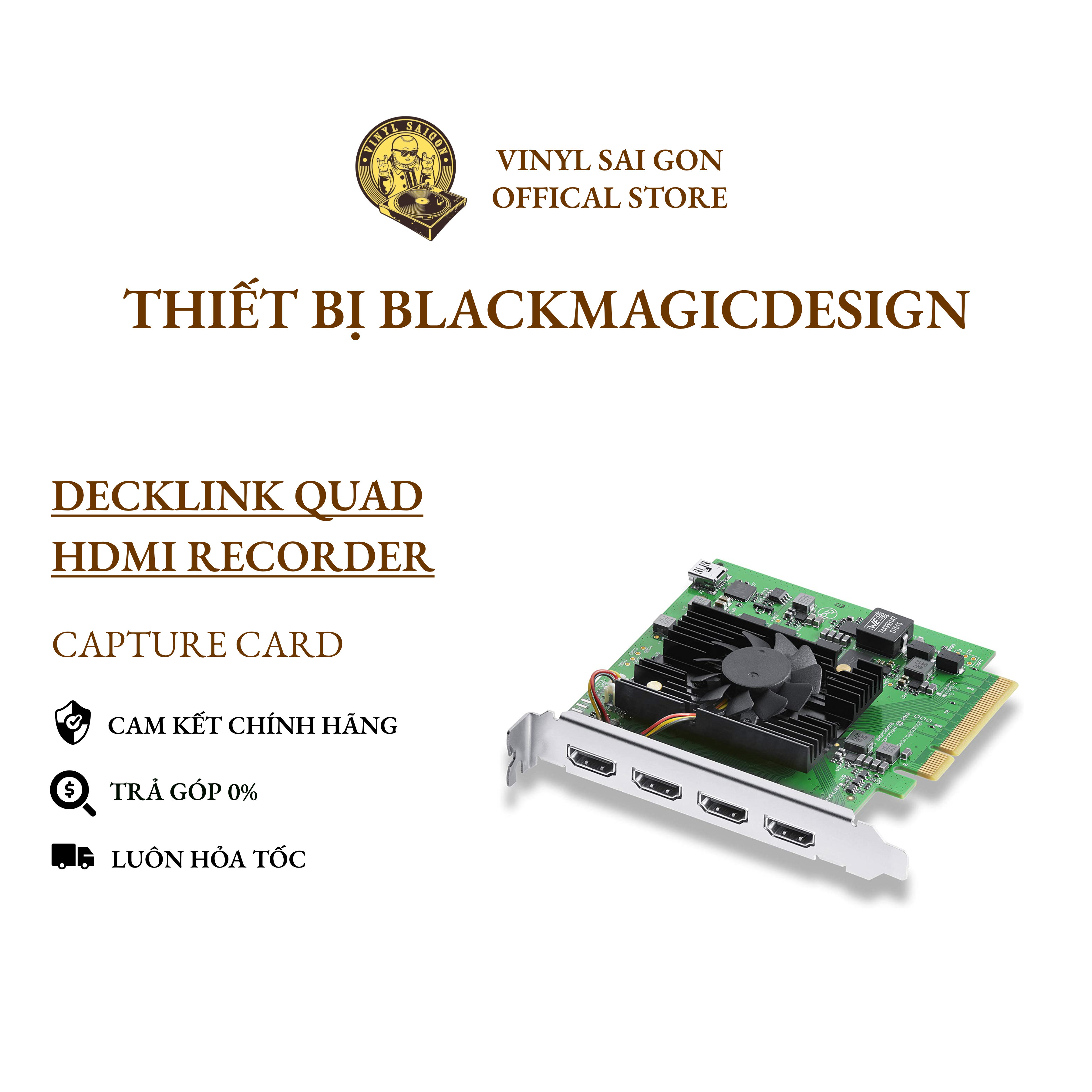 Card Ghi Hình Blackmagicdesign Decklink Quad HDMI Recorder Capture Card