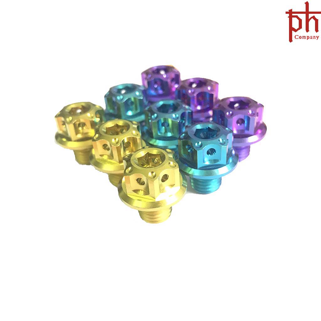 [HCM]Ốc Chân Kiếng TITAN GR5 10li10 Probolt Mẫu Salaza Đầu Chấm Ren Thuận-Nghịch Cho Các Dòng Xe