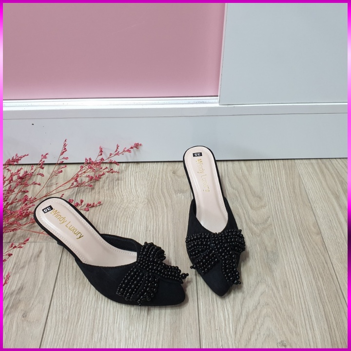 DÉP SỤC ĐÍNH CƯỜM, GÓT 7CM